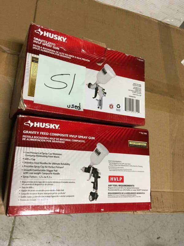 lot 51 image: Husky Sprayers Gravity Feed HVLP Spray Gun H4840GHVSG  in good condition