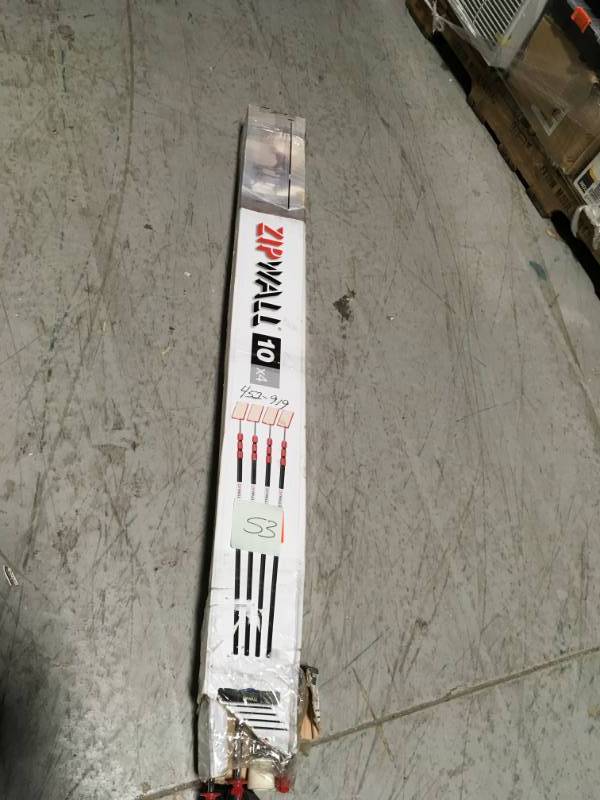 lot 53 image: ZipWall ZP4 Contains 4 10 ft. Steel Spring Loaded Poles  in good condition
