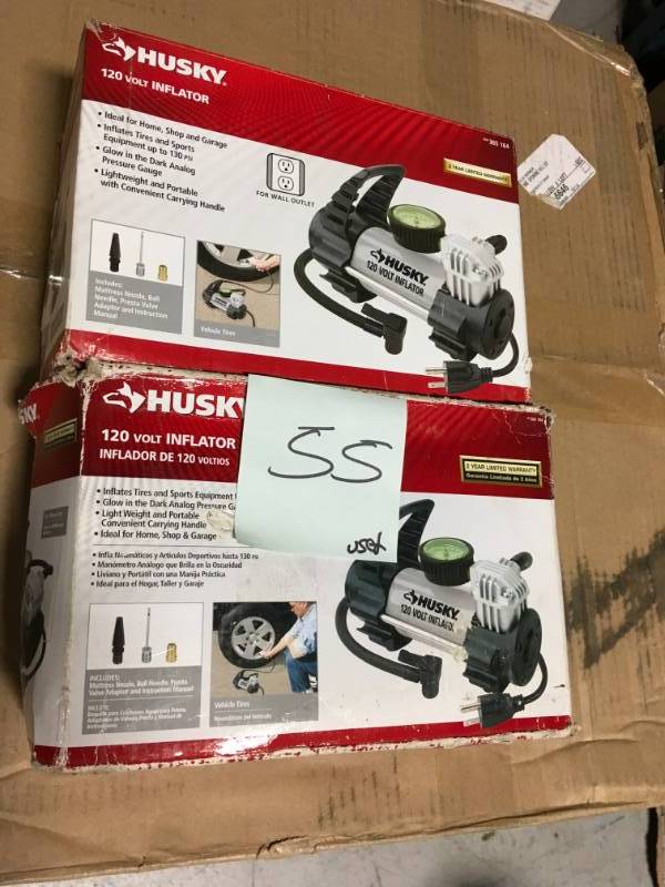 lot 55 image: Husky 120-Volt Inflator  in good condition