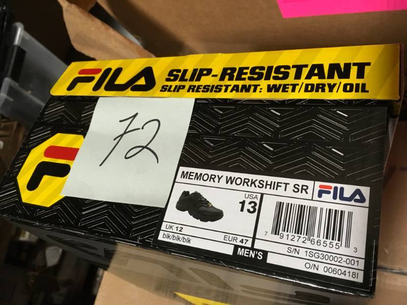 lot 72 image: FILA Memory Workshift Leather Work BOOTS & Shoes 1665 13 not used