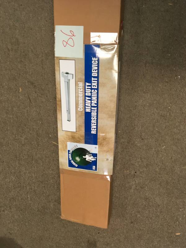 lot 86 image: Global Door Controls 36 in. Stainless Steel Fire Rated Touch Bar Exit Device not used
