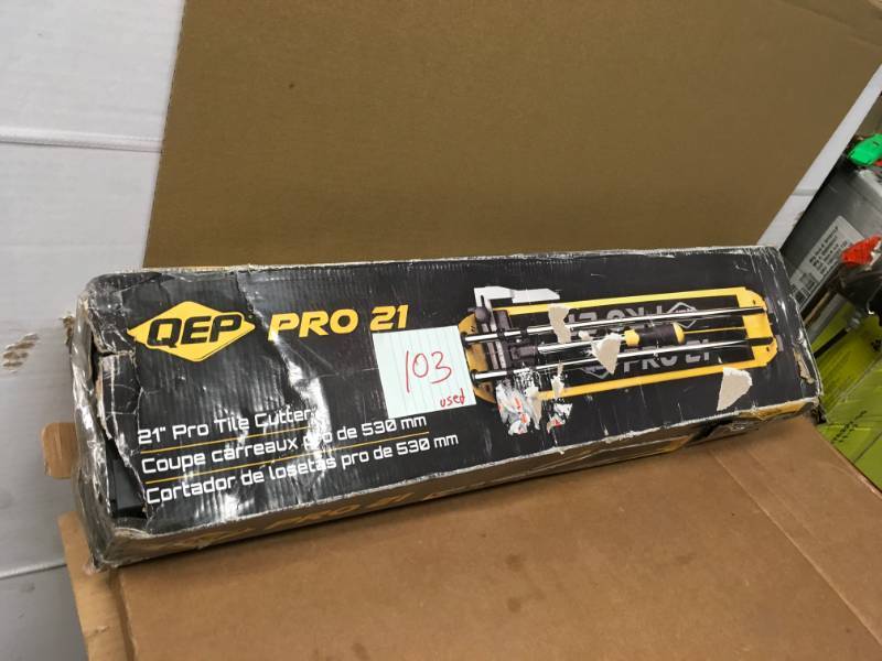 lot 103 image: QEP 21 in. Manual Pro Tile Cutter USED  in good condition