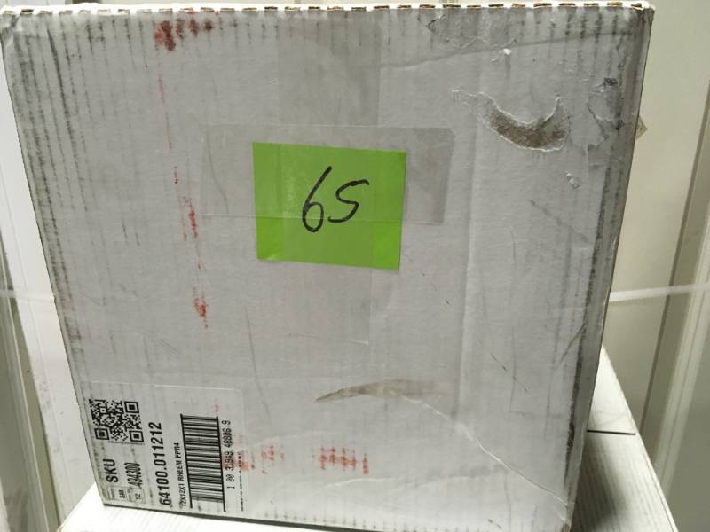 lot 65 image: Rheem 12 in. x 12 in. Basic Household Pleated Air Filter (Case of 12) not used