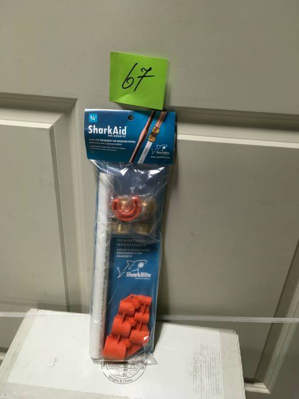 lot 67 image: SharkBite 34 in. Burst Pipe Repair Kit in good condition