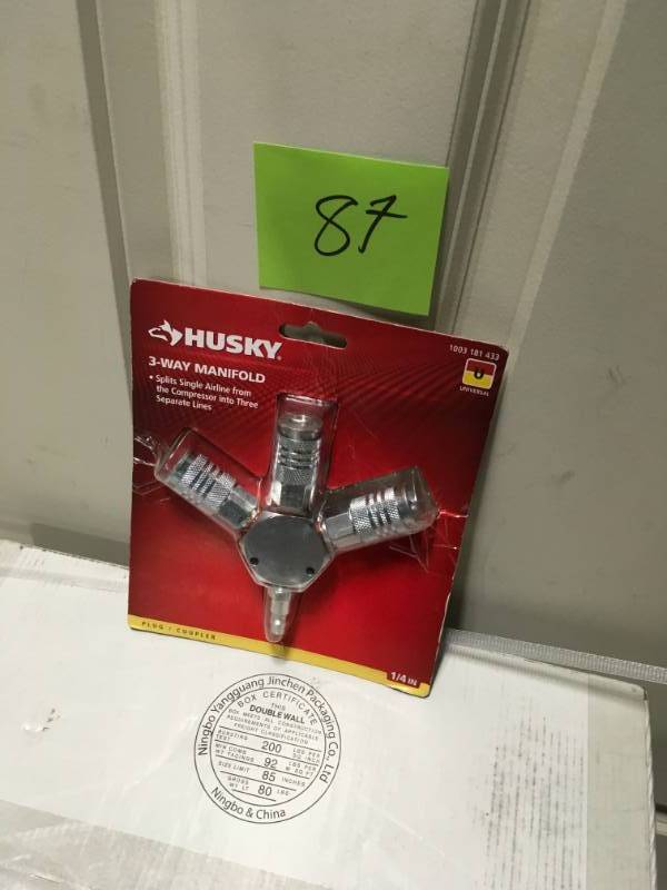 lot 87 image: Husky 3-Way Manifold in good condition