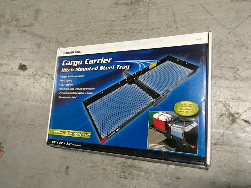 lot 1 image: Highland 1042000 Steel Hitch Mounted Cargo Tray not used