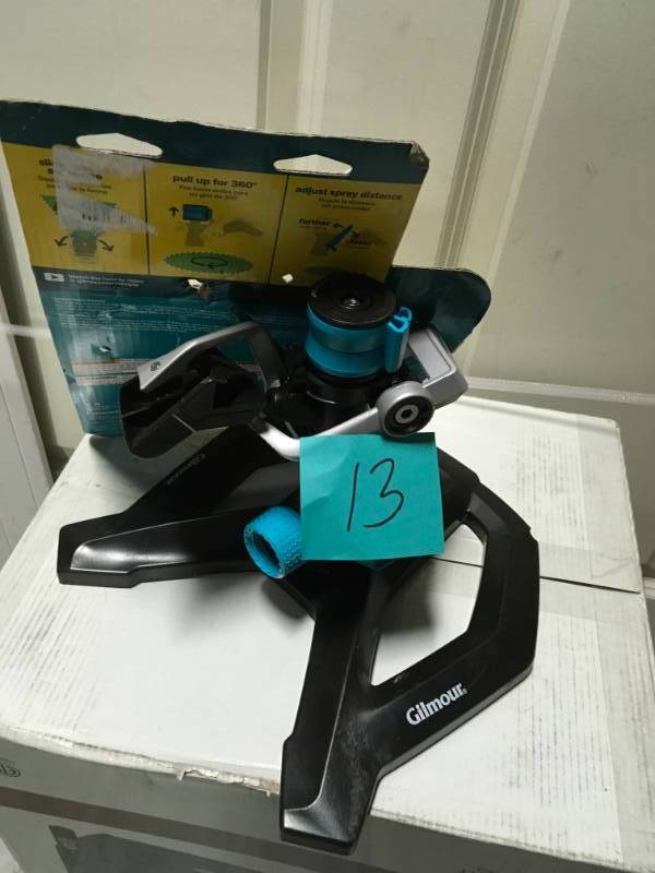 lot 13 image: Gilmour 5800 sq. ft. Coverage Area, Heavy Duty Circular Sprinkler  in good condition