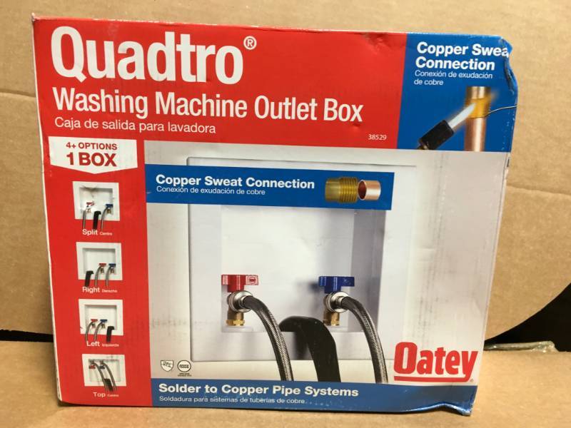 lot 71 image: Oatey Quadtro 2 in. Copper Sweat Washing Machine Outlet Box  in good condition
