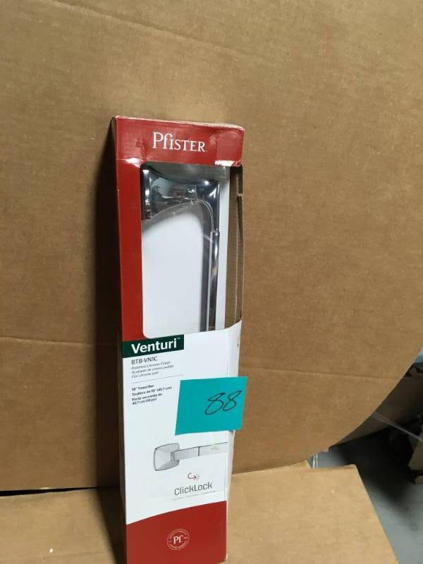 lot 88 image: Pfister Venturi 18 in. Towel Bar in Polished Chrome  in good condition