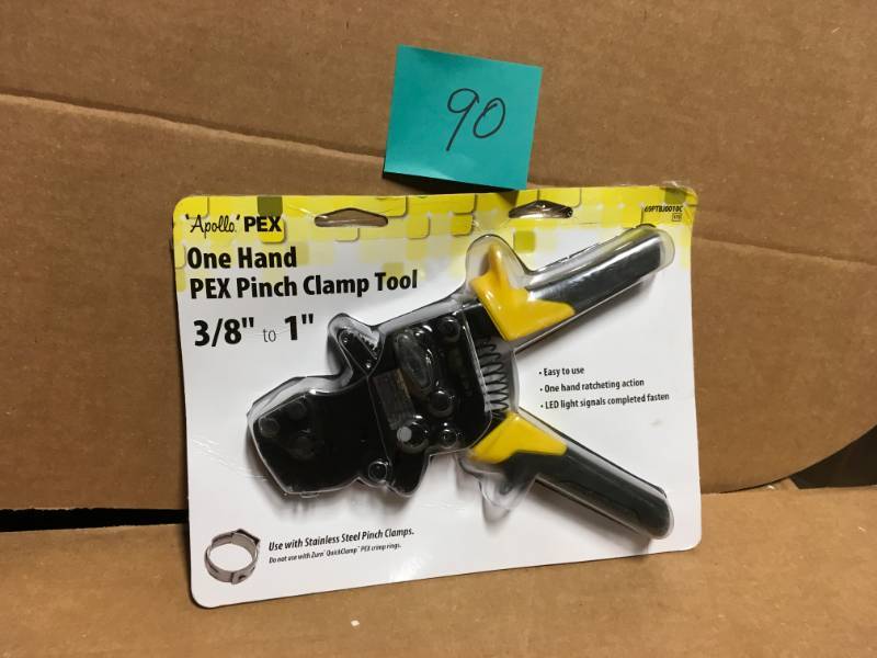 lot 90 image: Apollo 38 in. to 1 in. 1-Hand PEX Pinch Clamp Tool  in good condition