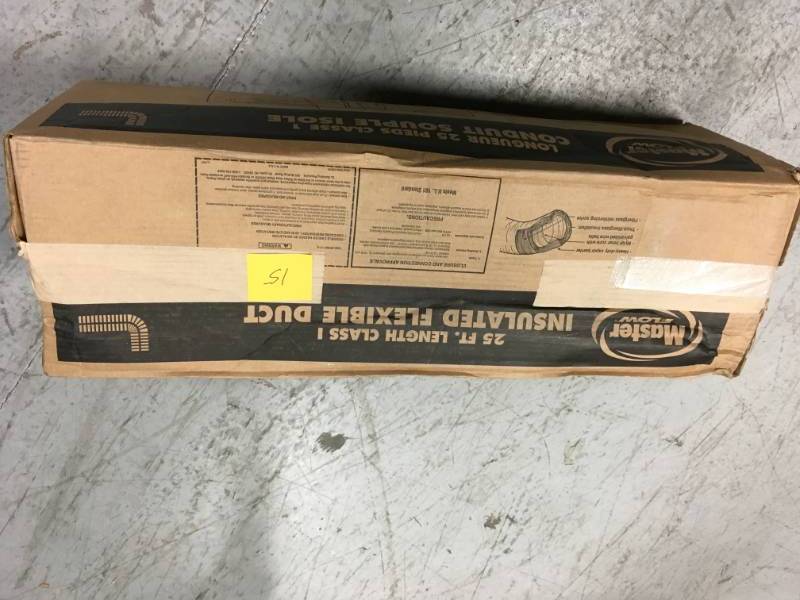 lot 15 image: Master Flow 6 in. x 25 ft. Insulated Flexible Duct R8 Silver Jacket  in good condition