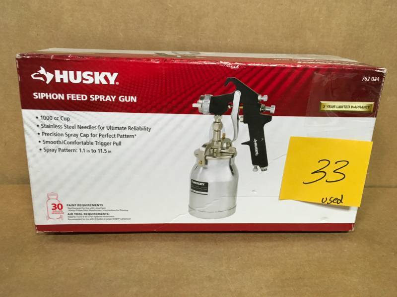 lot 33 image: Husky Siphon Feed Spray Gun  USED