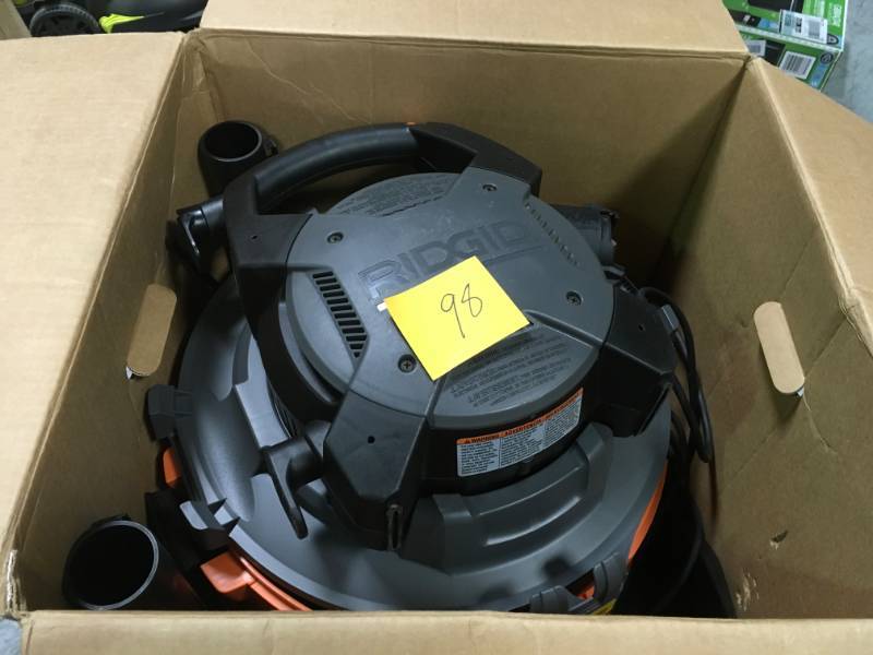 lot 98 image: RIDGID 16 Gal. 6.5 Peak HP NXT Wet Dry Vac with Detachable Blower in good condition