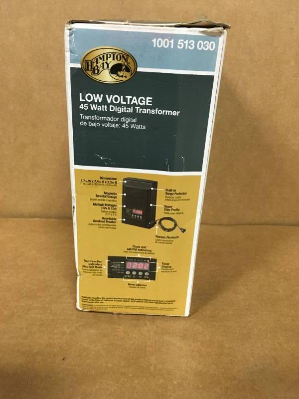 lot 25 image: Hampton Bay Low-Voltage 45-Watt Landscape Transformer not used