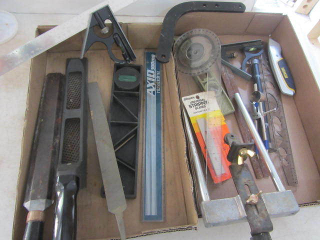 lot 43 image: Squares, Levels, Rasps, Mitering Gauge