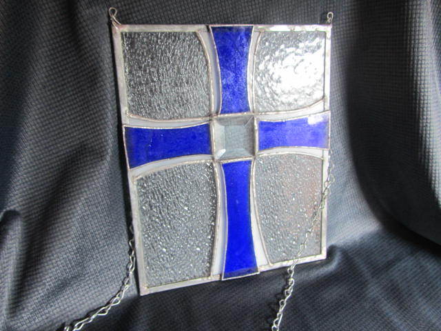 lot 59 image: Stained Glass Cross