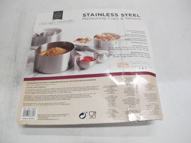 lot 40A image: Stainless Steel Measuring Cups & Spoons