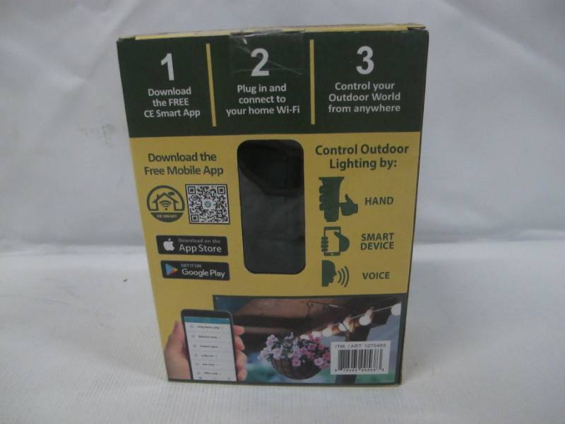 lot 25 image: CE Smart Home by Charging Essentials Outdoor Smart Garden Power Stake