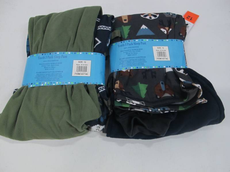 lot 35 image: St. Eve Boys Saint Eve Sleep Pant 2 packs of 2 Size 12