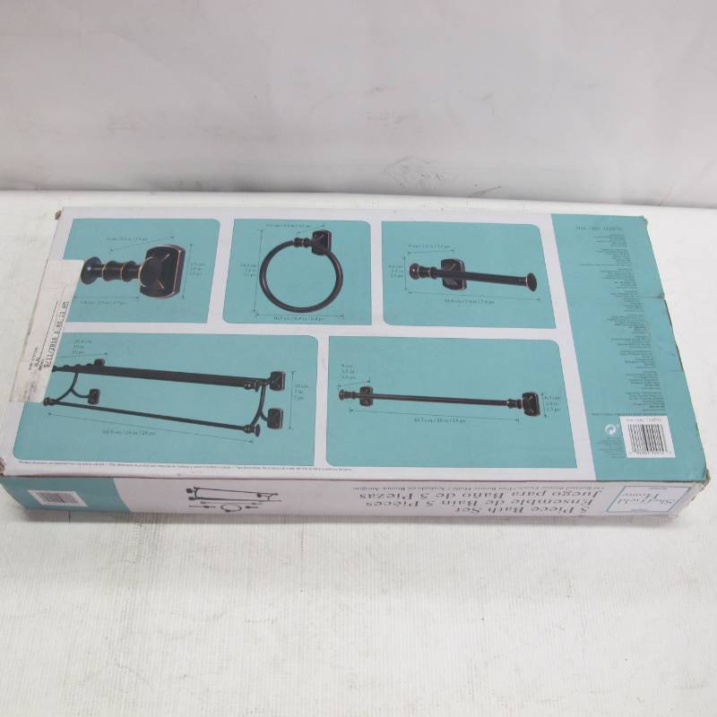 lot 42 image: Peyton 5-piece Bath Set by Sheffield Home Oil Rubbed Bronze