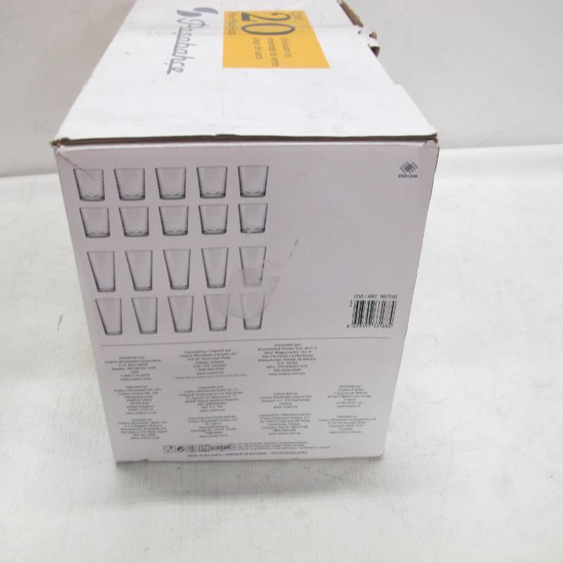 lot 46 image: Pasabahce 20 Piece Drinkware Set Wave Pattern