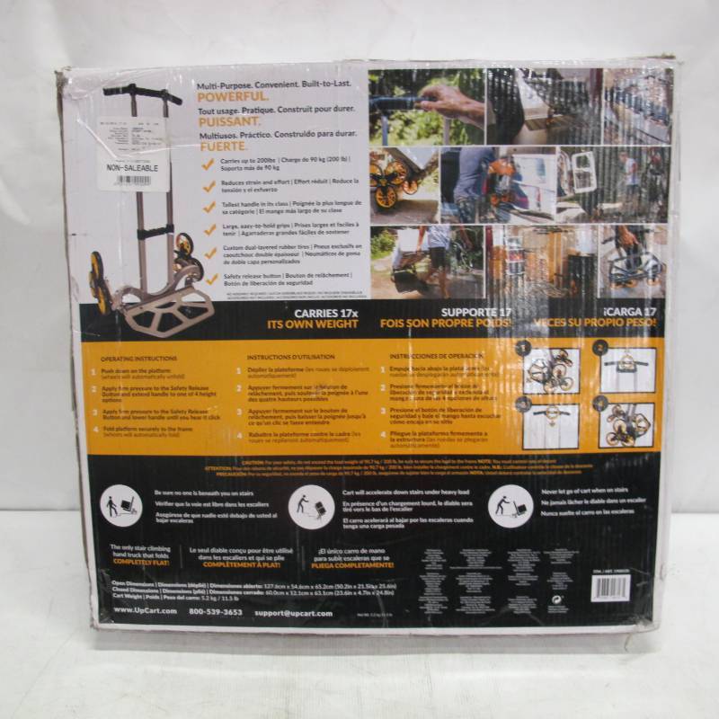 lot 70 image: Upcart Lift 200lb Capacity Stair Climbing Folding Hand Truck