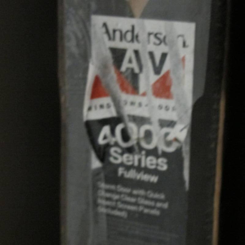 lot 3 image: Andersen 36 in. x 80 in. 4000 Series White Right-Hand Fullview Aluminum Storm Door