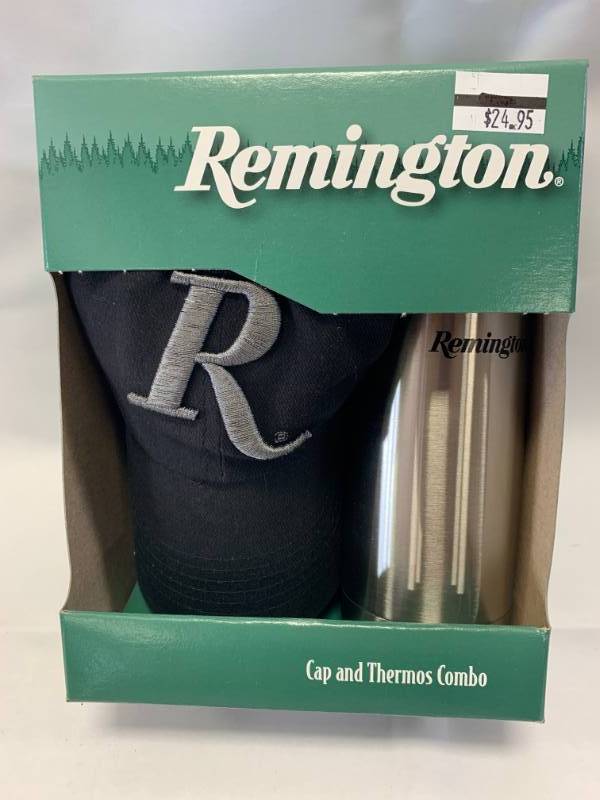 lot 3 image: Remington Hat & Stainless Steel Thermos New