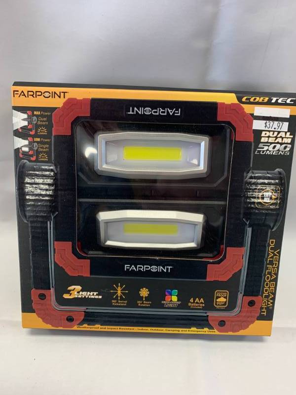 lot 4 image: Farpoint Dual Beam Portable Work  Flood Light