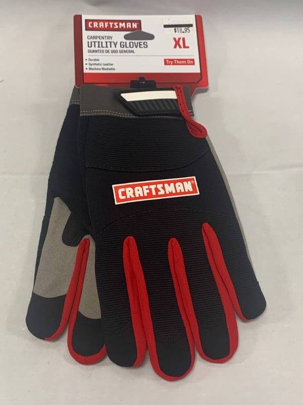 lot 25 image: New Craftsman Carpentry  Utility Gloves XL