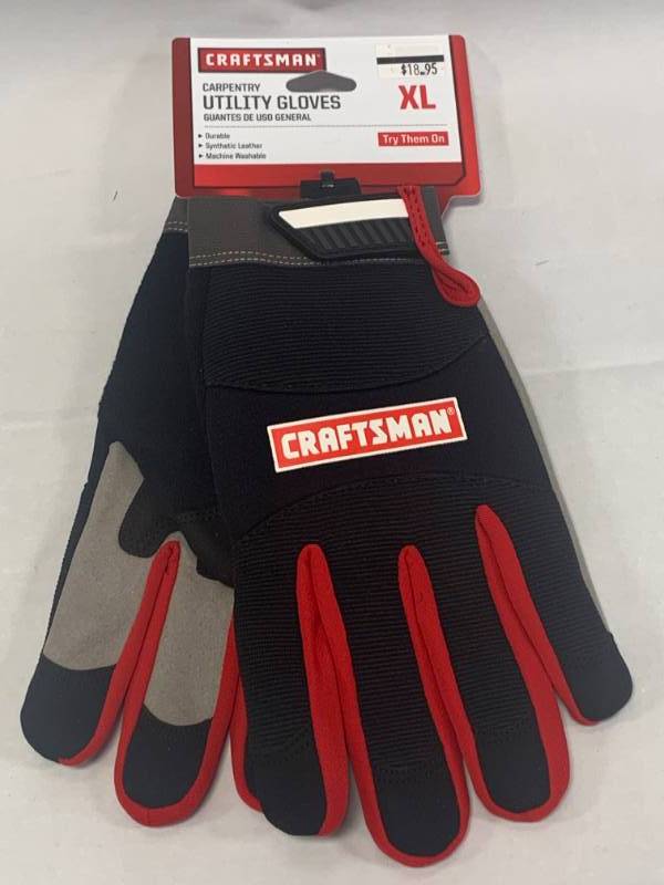 lot 26 image: New Craftsman Carpentry  Utility Gloves XL
