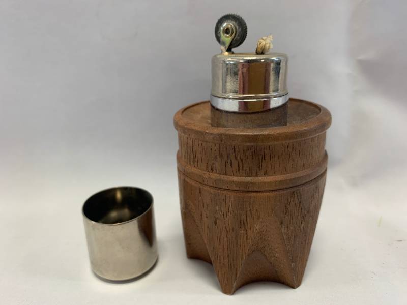 lot 36 image: 1940s Antique Brown & Bigelow Wood Lighter NOS