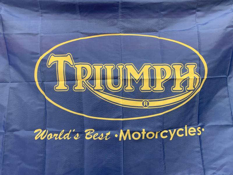 lot 37 image: Triumph Motorcycle 3 x 5 Flag