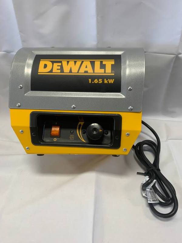 lot 57 image: New DeWalt 1.65K Electric Portable Heater $264 Retail