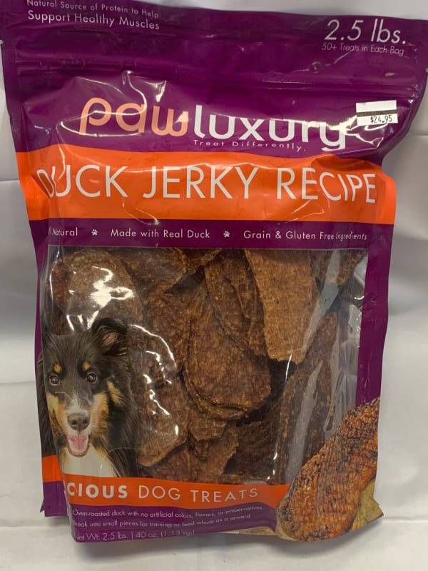lot 75 image: Duck Jerky Dog Treats 2.5 Pounds  $24.95 at Costco