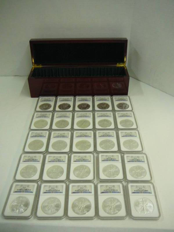 1986-2010 American Silver Eagle MS69  NGC Set