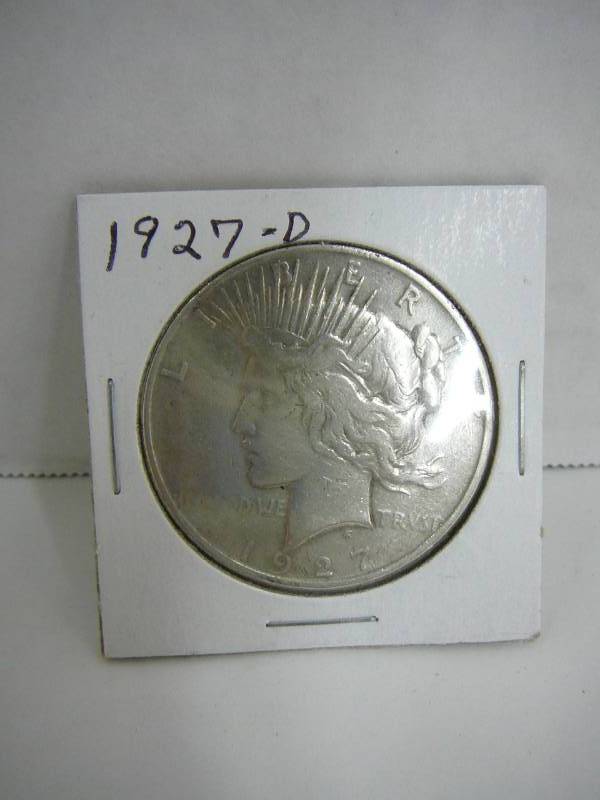 1927d Peace Silver Dollar