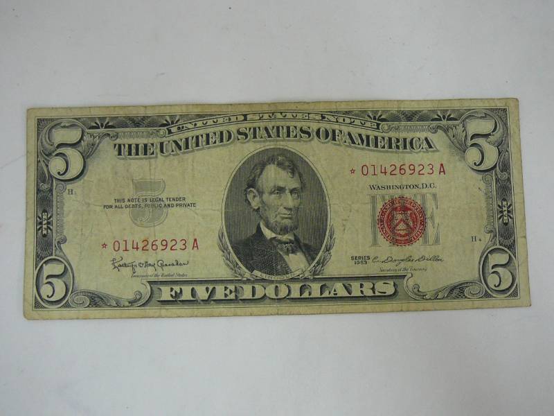 1963 $5 United States Note Red Seal