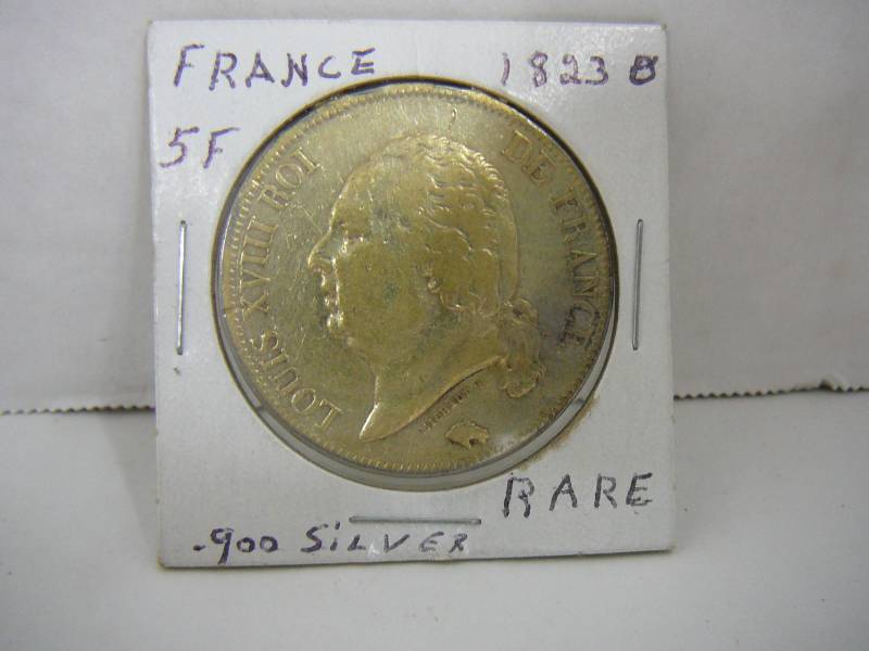 1823 Louis XV111 ROI Silver DeFrance Coin