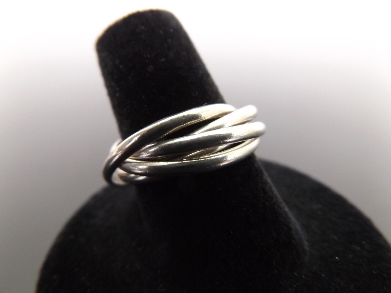 .925 Sterling Silver 5 Twist Ring Size 7