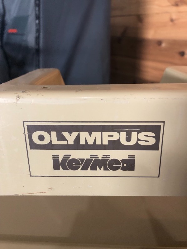 lot 53 image: Hospital Grade Medical Clinic OLYMPUS KT-1 Endoscopy Rolling Trolley Mobile Media Cart 2 drawers 1 Cabinet & Shelves Great for Mechanics Too