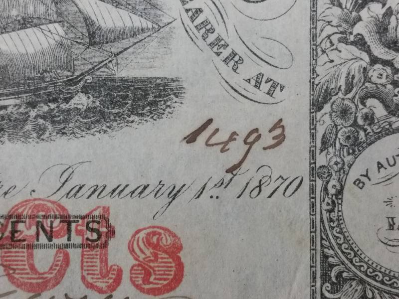 1864 North Carolina 50 Cent Fractional Civil War Currency