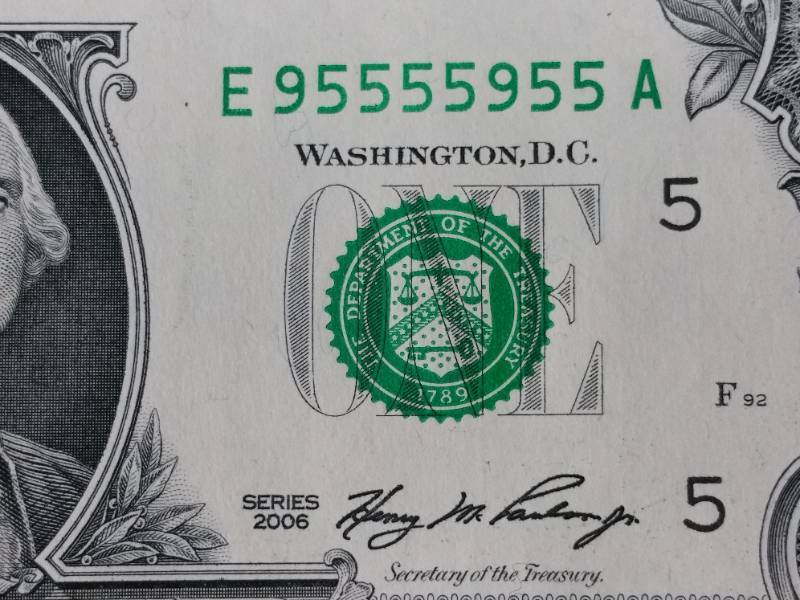 Liars Poker Fancy Serial Number $1 Note