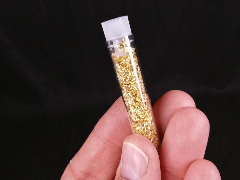 Vial of Pure 24k Gold Flakes