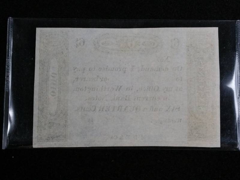 Rare 1819 Ohio Griswold Odd Denomination Note 6 14