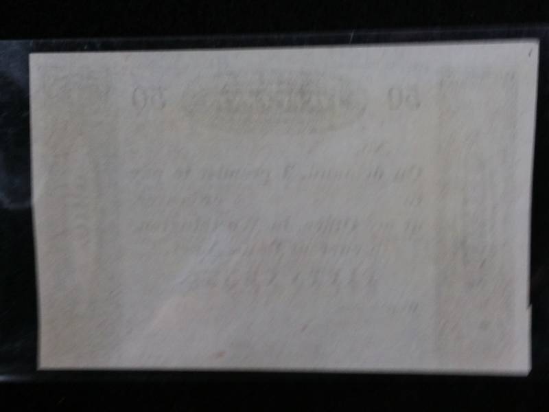 Rare 1819 Ohio Griswold Odd Denomination Note 50