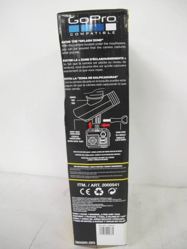 lot 24 image: U.S. Divers Youth Snorkel Set, Go Pro Ready Small