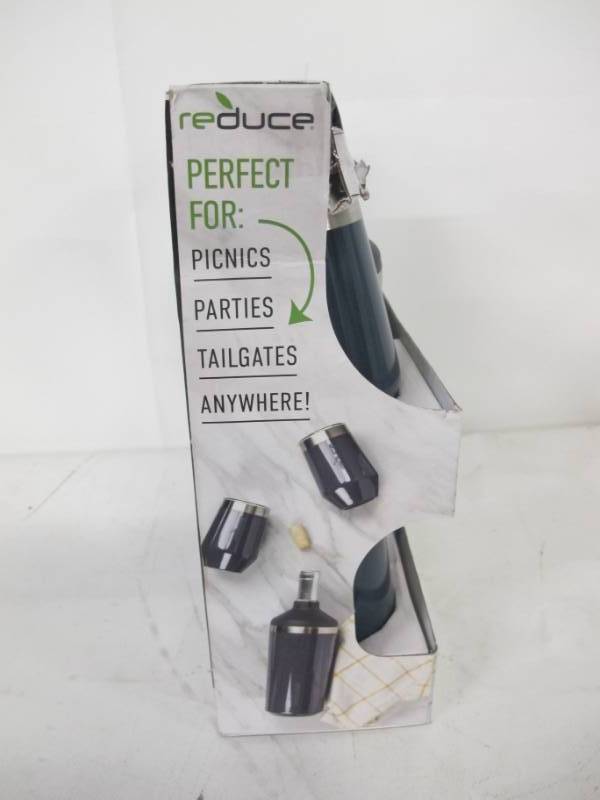 lot 26 image: Reduce Stainless Steel Wine Cooler Set Wine Cooler Insulated 12oz Wine Tumblers