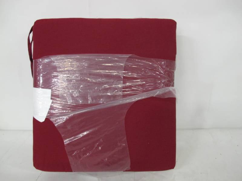 lot 33 image: Sunbrella 2 Pack Seat Pads Patio Chair Cushions Spectrum Ruby, 18 x 19