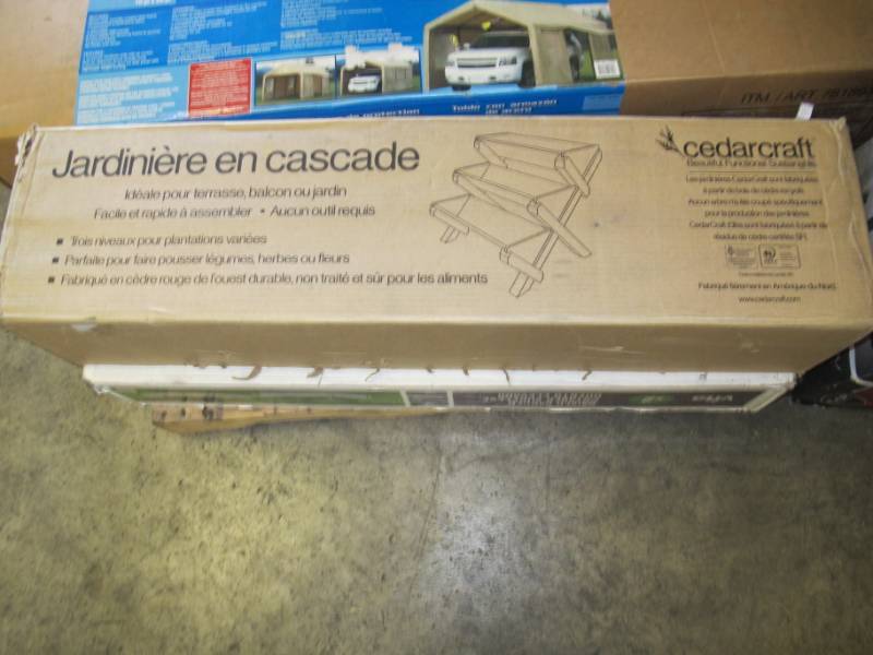lot 64 image: Cedarcraft Cascading 3 Tier Cedar Planter